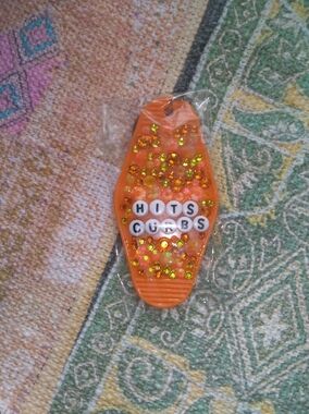 HITS CURBS Orange Decorative HOTEL KEYCHAIN
